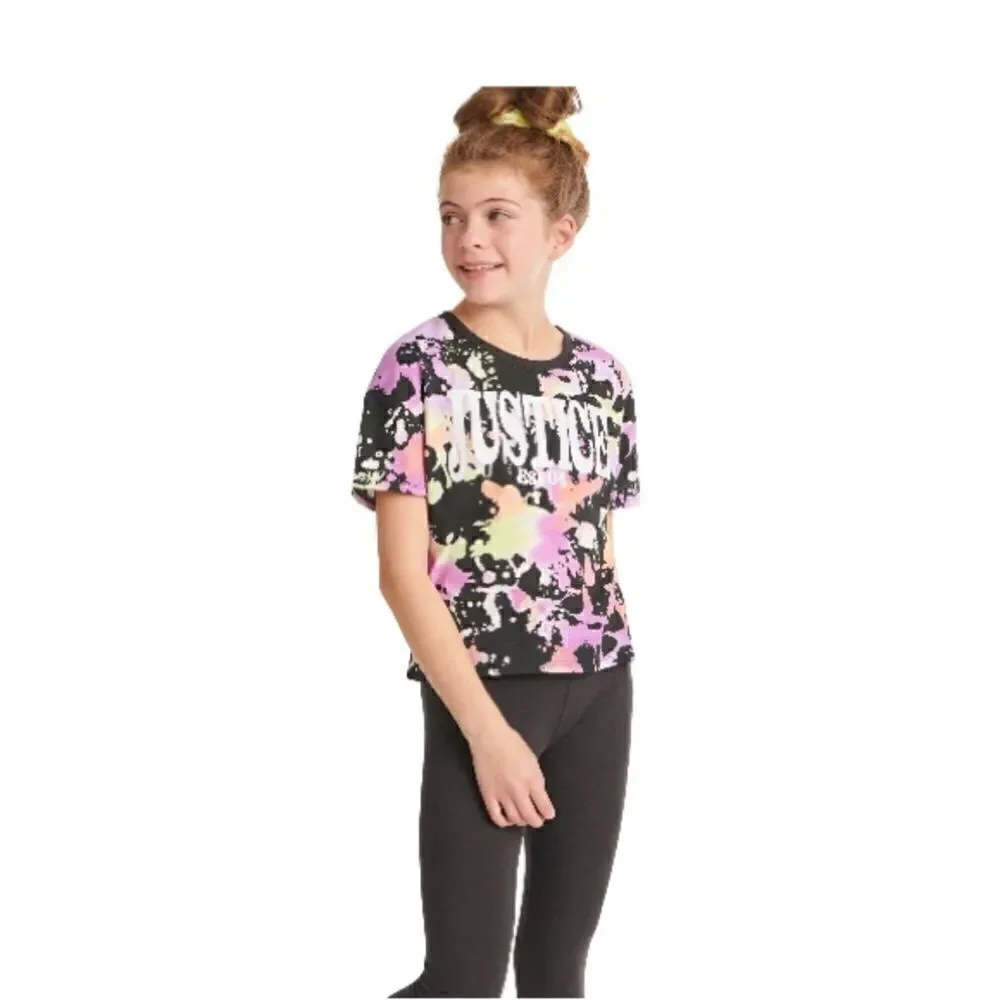 Justice Girls Short Sleeve Tie Dye Tee T-Shirts 2-Pack Size M 10